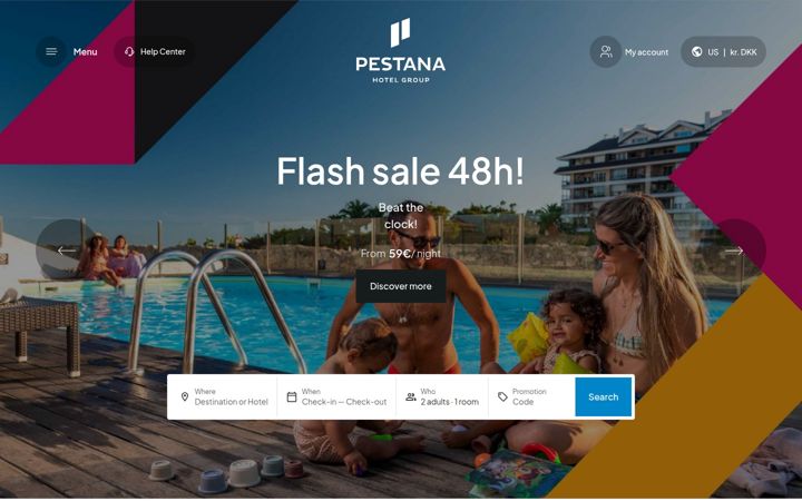 Screenshot of pestana.com