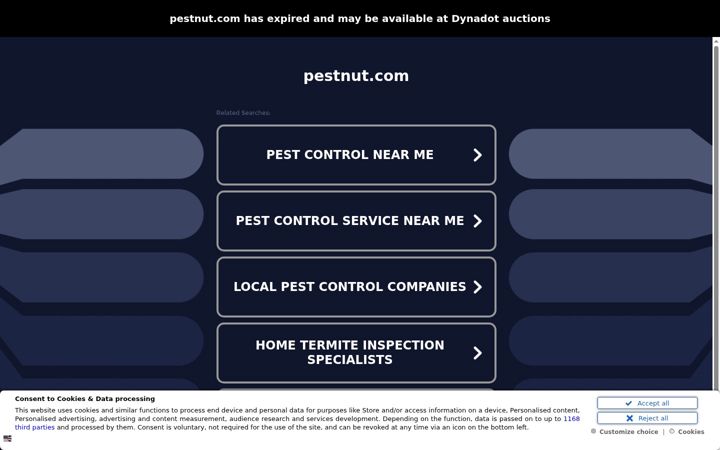 Screenshot of pestnut.com