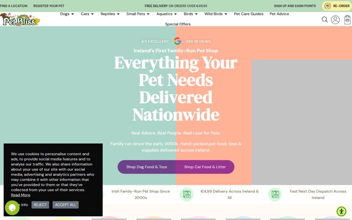 Screenshot of pet-bliss.ie