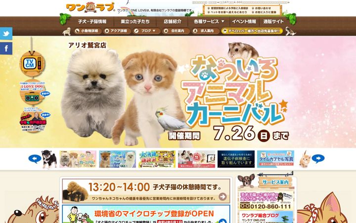 Screenshot of pet-onelove.com