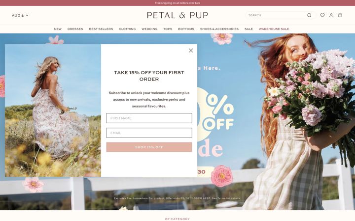 Екранна снимка на petalandpup.com.au