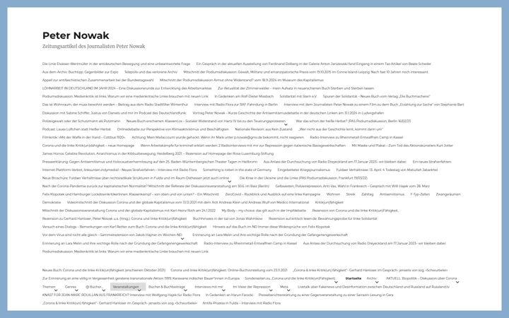 Screenshot of peter-nowak-journalist.de