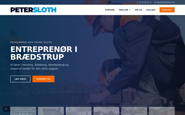 Screenshot of peter-sloth.dk