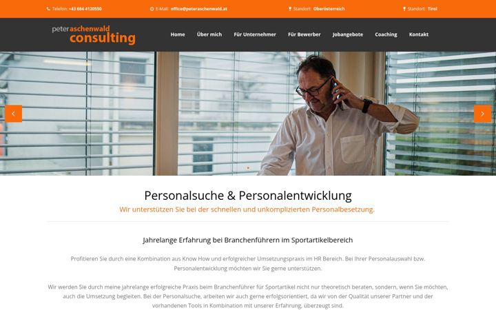 Screenshot von peteraschenwald.at