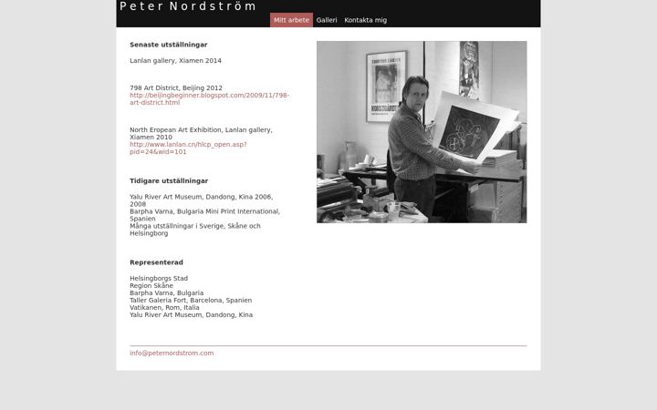 Screenshot of peternordstrom.com