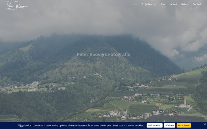 Screenshot ta' peterrooversfotografie.nl