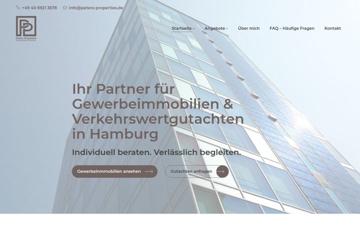 Екранна снимка на peters-properties.de