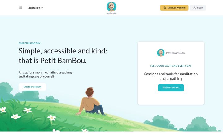 Screenshot of petitbambou.com
