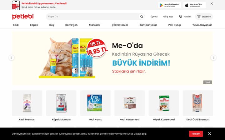 Screenshot of petlebi.com