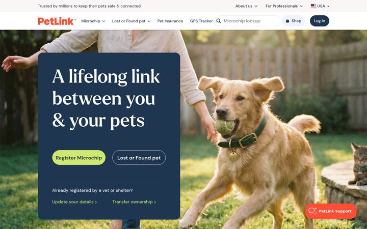 Snímek obrazovky petlink.net