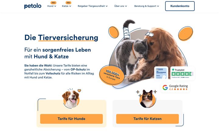 Screenshot of petolo.de