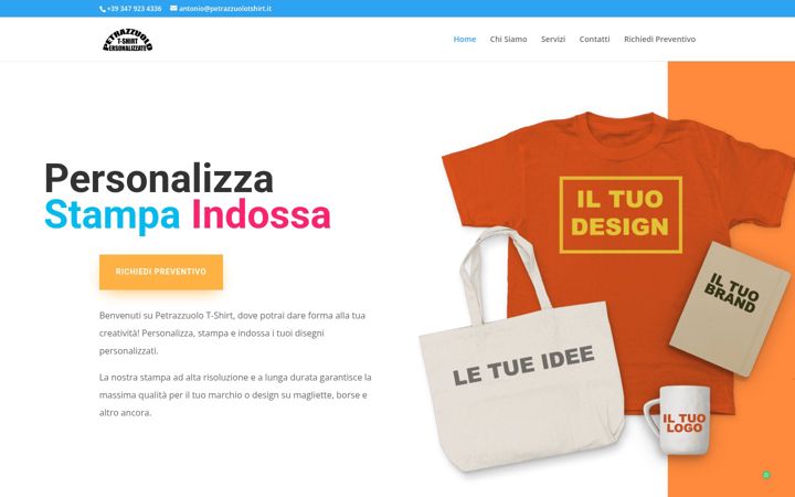 Screenshot von petrazzuolotshirt.com