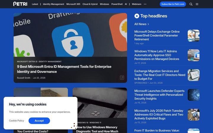 Screenshot of petri.co.il