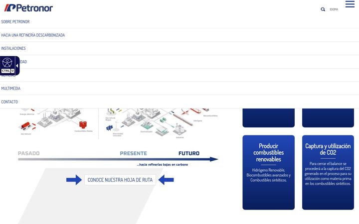 Screenshot of petronor.com
