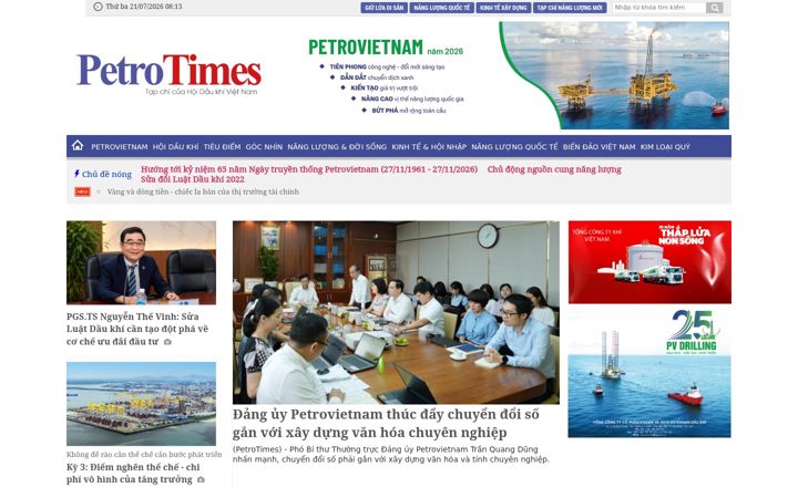 Screenshot of petrotimes.vn
