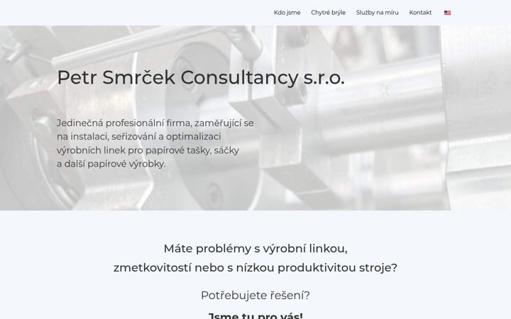 Screenshot stránky petrsmrcek.com
