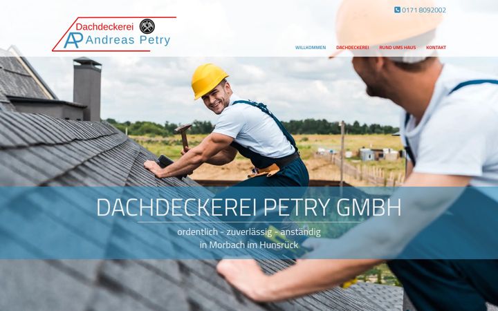 Screenshot of petry-dachdeckerei.de