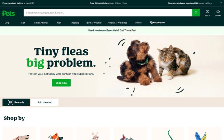 Screenshot stránky petsathome.com