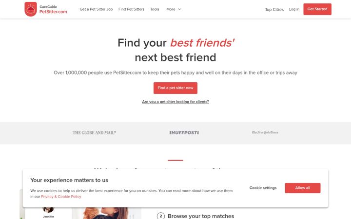 Screenshot of petsitter.com