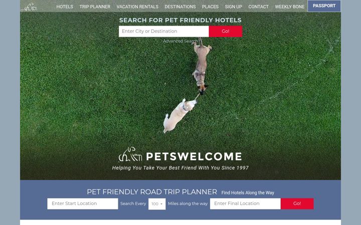 Screenshot of petswelcome.com