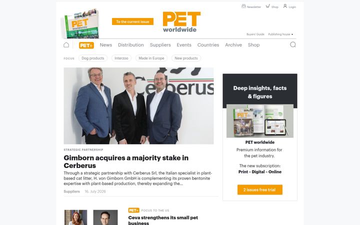 Screenshot of petworldwide.net