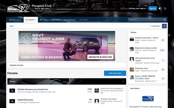 Screenshot di peugeot-club.com