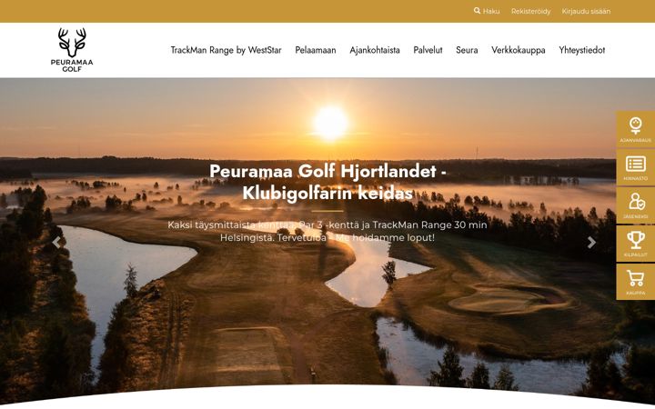 Screenshot of peuramaagolf.fi