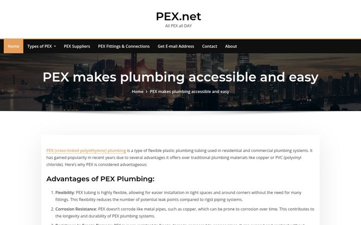 Screenshot ta' pex.net
