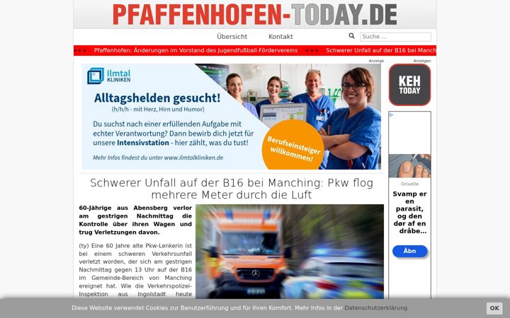 Screenshot of pfaffenhofen-today.de