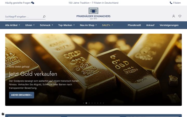 Screenshot of pfandhaus-schumachers.de