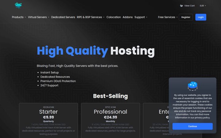 Screenshot of pfcloud.network