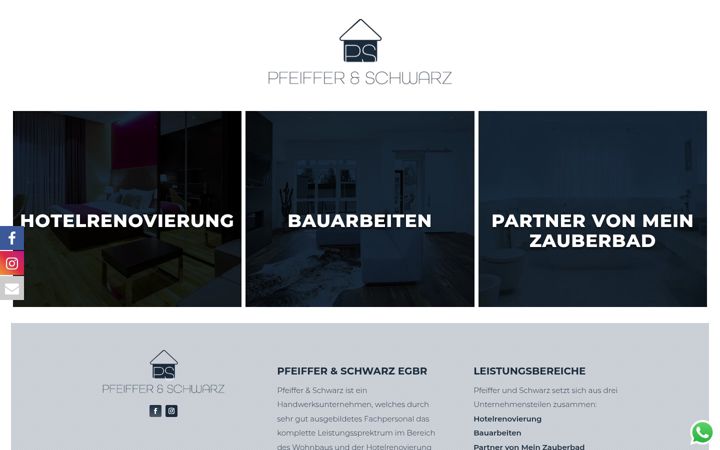 Posnetek zaslona pfeiffer-schwarz.com