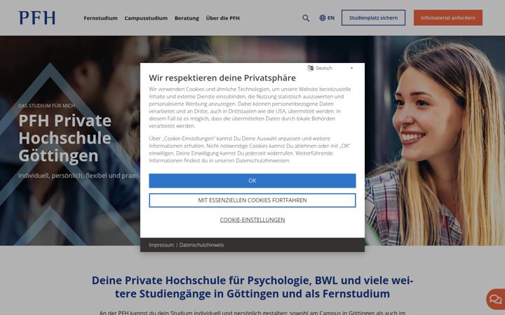 Screenshot of pfh.de