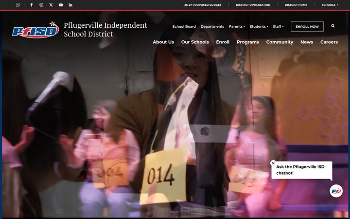 Screenshot of pfisd.net