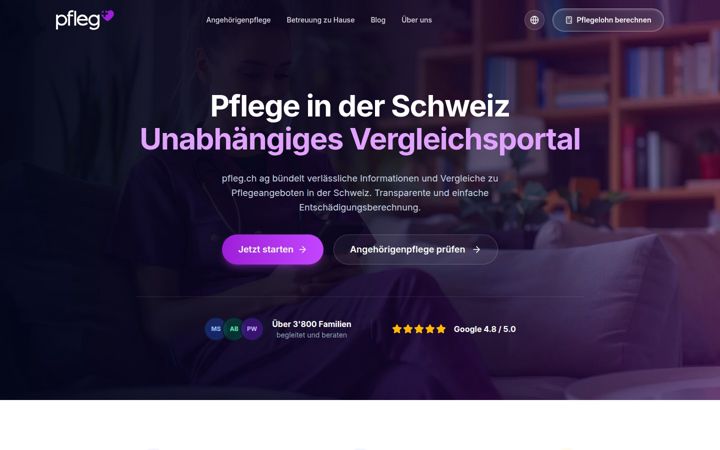 Screenshot ta' pfleg.ch