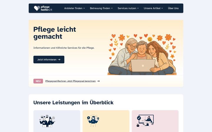 Screenshot of pflege-helfer24.de