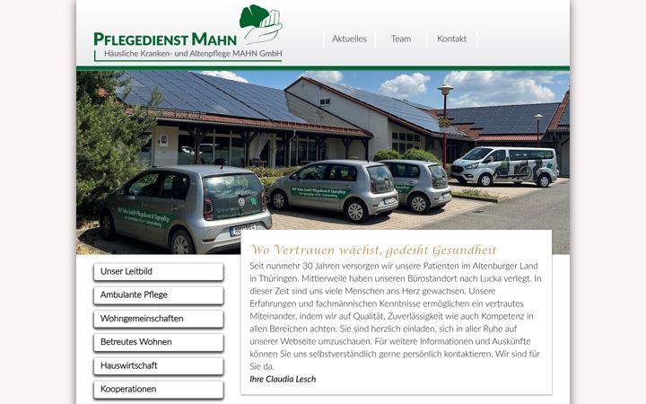 Capture d'écran de pflegedienst-mahn.com