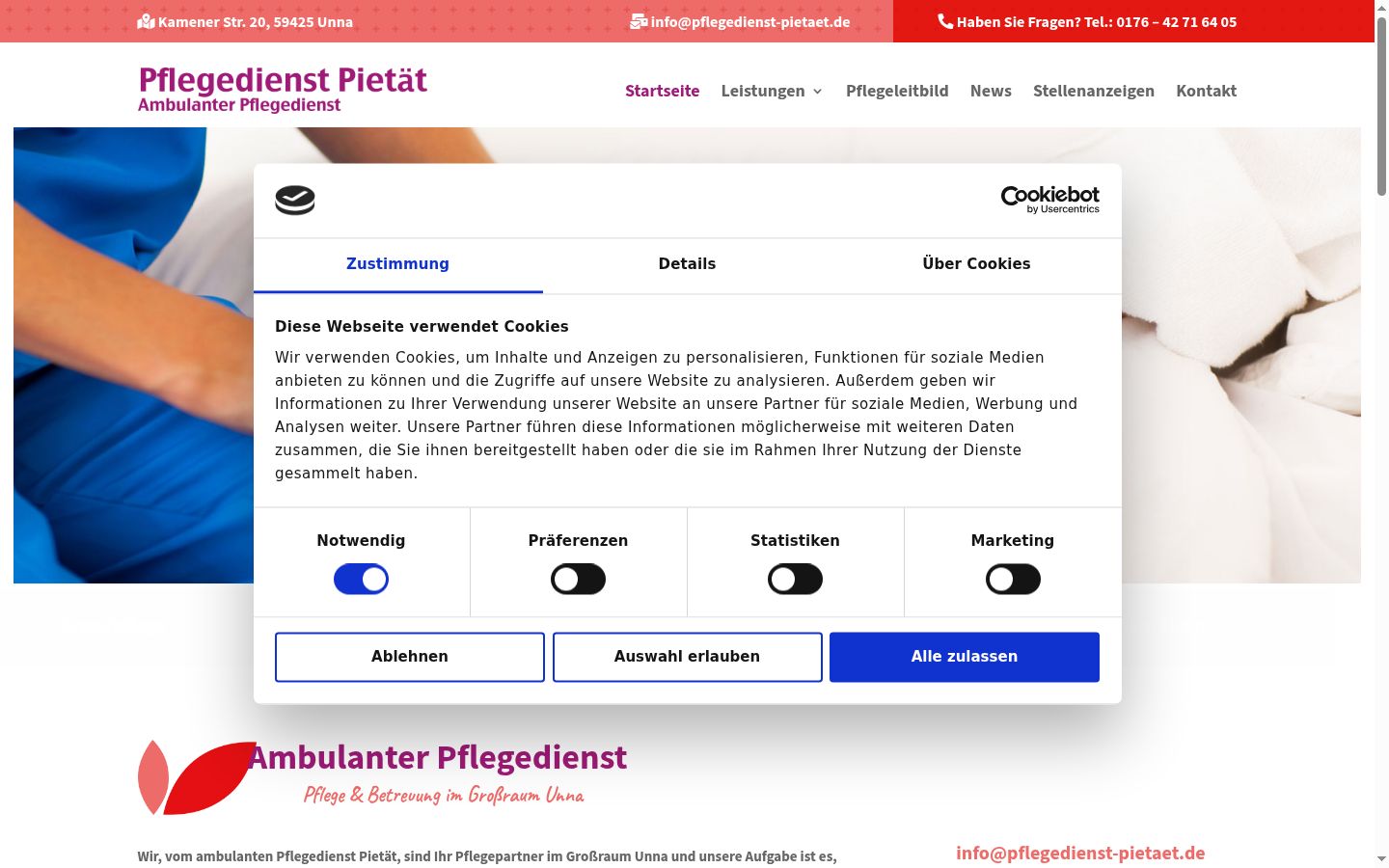 Captură de ecran a bannerului de consimțământ afișat înainte de orice interacțiune