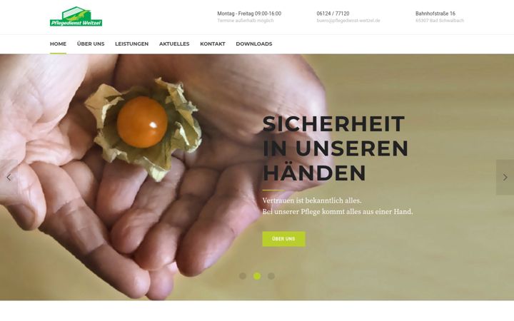 Posnetek zaslona pflegedienst-weitzel.de