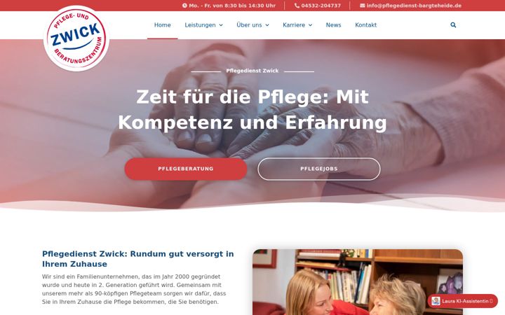 Captură de ecran a pflegedienst-zwick.de