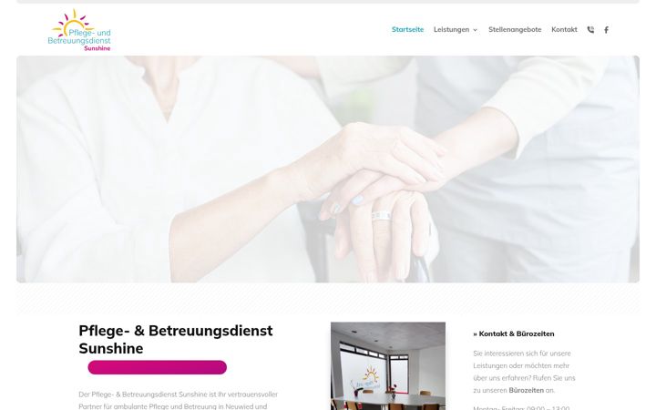 Screenshot of pflegedienstsunshine.de