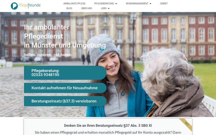 Zrzut ekranu pflegefreunde.org