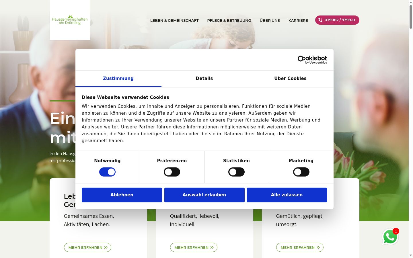 Kuvakaappaus suostumusbannerista, joka näytettiin ennen mitään vuorovaikutusta