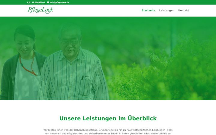 Screenshot of pflegelook.de