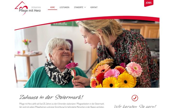 Screenshot του pflegemitherz.co.at