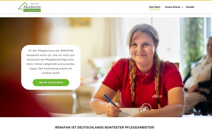 Screenshot of pflegeschule.berlin