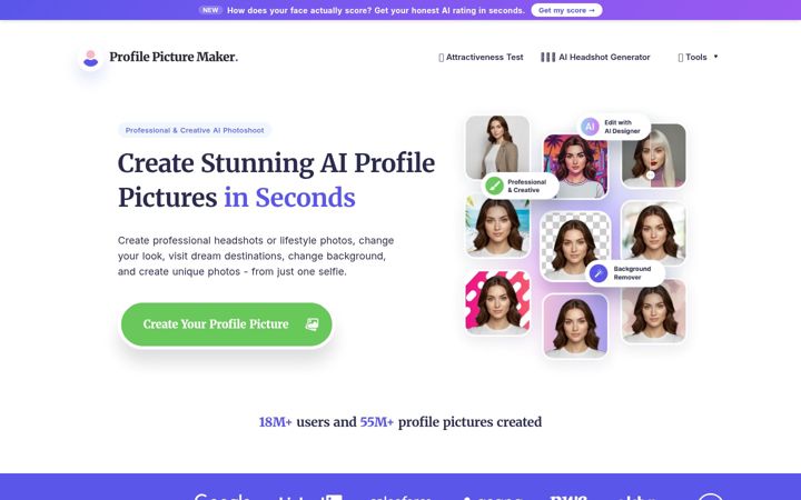 Screenshot of pfpmaker.com