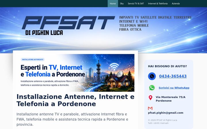 Captura de pantalla de pfsat.com
