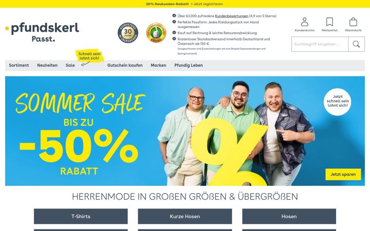 Screenshot του pfundskerl-xxl.de