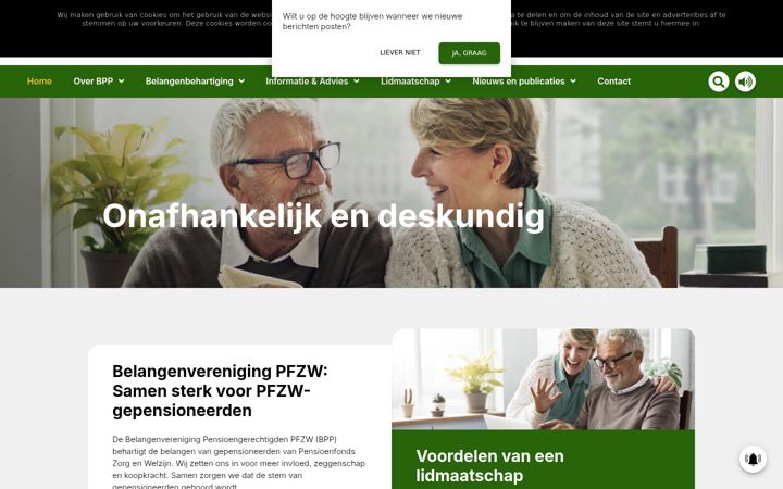 Zrzut ekranu pfzw-belangenvereniging.nl